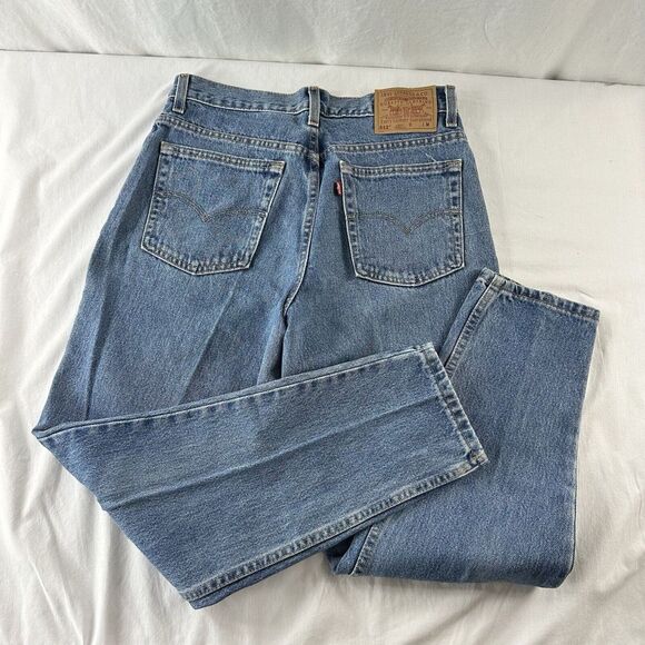 Vtg Levis 512 Jeans Womens 12 M Petite Slim Fit Tapered Leg High Rise USA Made - Picture 3 of 7
